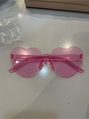 Pink Heart-Shaped Sunglasses